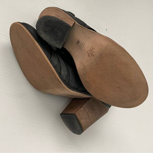 Free People hybrid strappy distressed booties dark grey size 38/8us - Picture 9 of 13